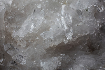 Bergkristalle in Kristalldruse