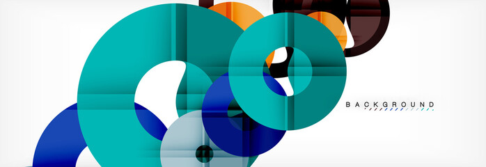Fototapeta premium Geomtric modern backgrounds, rings abstract template