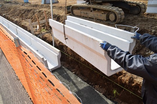 Housing Land Development Work / Street Gutter Construction