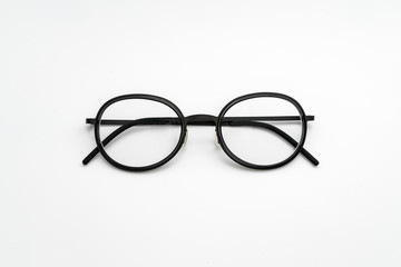 Black eyeglasses  in white background