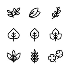 Set of Leaves Icon