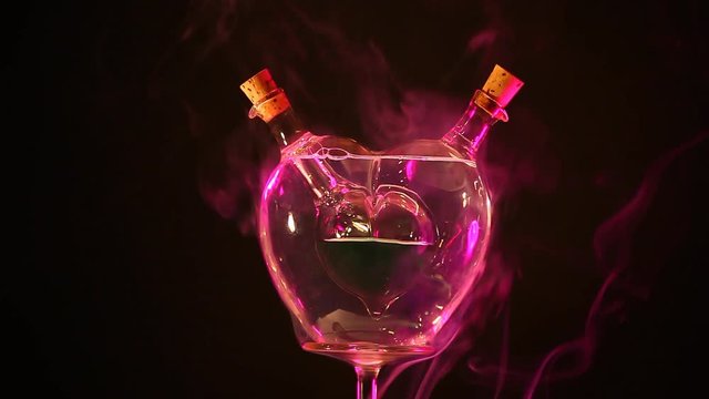 glass heart smoke hd footage 