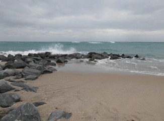 Fototapeta na wymiar Windy Day On Delray Beach Florida