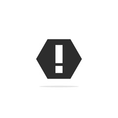 Monochrome Attention icon . Vector illustration.