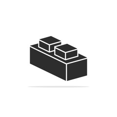 Monochrome icon detail constructor. Vector illustration.