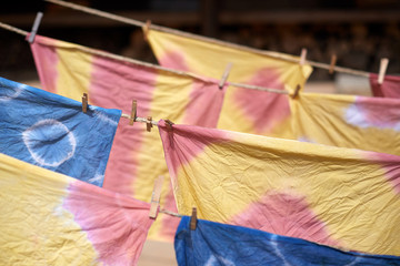 Drying traditional Korean dyeing cloth