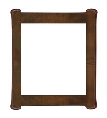 Wooden frame for paintings, mirrors or photo isolated on white background