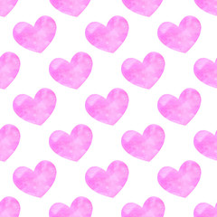 Pink purple hearts seamless pattern Valentine's day Love background