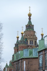 Fototapeta na wymiar Cathedral of the Archangel and Cathedral of the Annunciation on Cathedral square, Moscow Kremlin, Russia