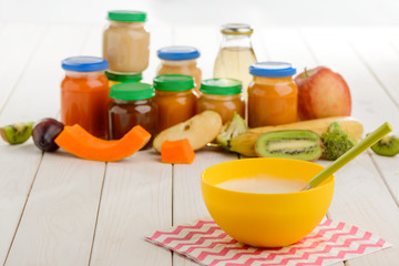 Bowl of porridge with spoon