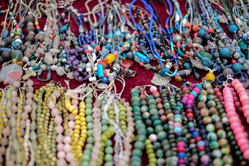 Fototapeta premium colorful beads jewelry sale