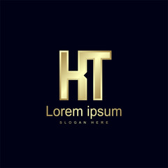Initial Letter KT Logo Template Vector Design