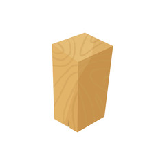 Wooden block illustration. Wood, bar, brick. Wood concept. Can be used for topics like wooden industry woodwork, construction