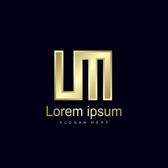 Initial Letter LM Logo Template Vector Design