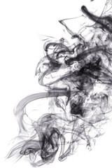 Obraz na płótnie Canvas Black smoke on white background