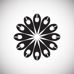 Flower icon on white background for graphic and web design, Modern simple vector sign. Internet concept. Trendy symbol for website design web button or mobile app