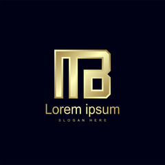 Initial Letter MB Logo Template Vector Design