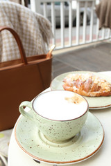Coffee and croissant