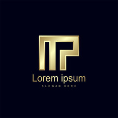 Initial Letter MP Logo Template Vector Design