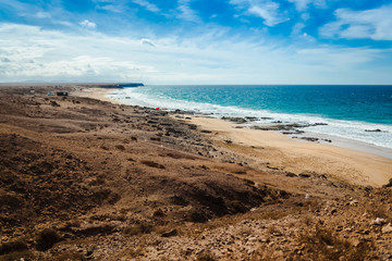 El Cotillo, Fuerteventura, Canary Island, Spain. Surfers paradise beach.