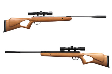 pneumatic rifle isolated on white