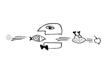 Food flying past the mouth.