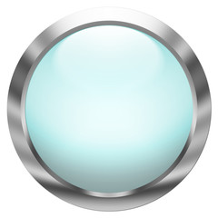 Hellblauer Glasbutton