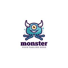 Monster character logo