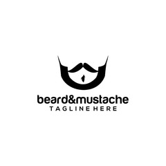 mustache logo vector