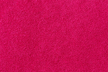 Crimson bright textile texture, boucle, fluff surface.	