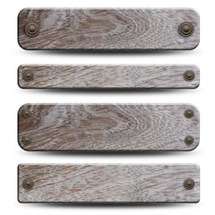 4 plaques en bois 