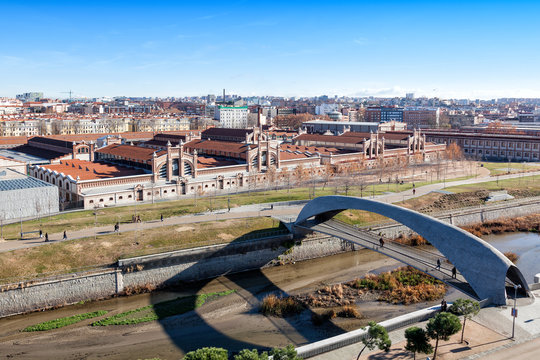 Matadero Cultural Center view in Madrid, Spain