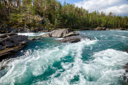 Sjoa river rapids Oppland Norway Scandinavia
