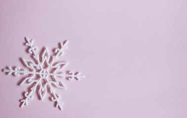 Snowflake background, winter snow banner.