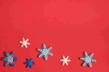 Winter background snow, snowflakes banner.