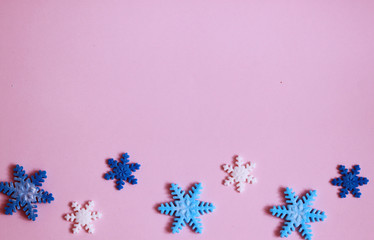 Winter background snow, snowflakes banner.