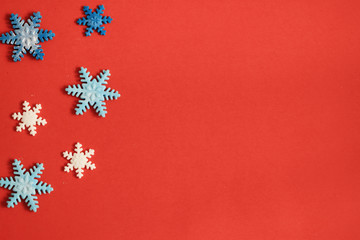 Winter background snow, snowflakes banner.