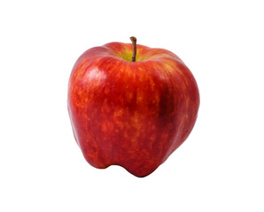 ripe apple on white background