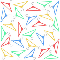 colorful clothing hanger pattern seamless, vector illustration design