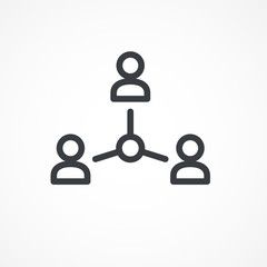Networking, people icon. Teamwork Social Network sign