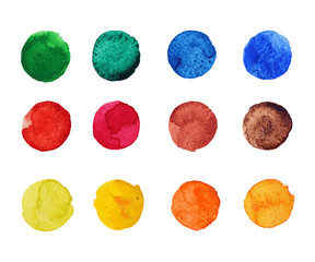colorful watercolor round spots