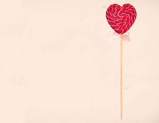 Candy in the shape of a heart, Candy for Valentine's Day Lollipops