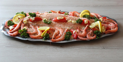 plat de saumon 
