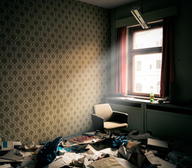 chair in a lost place