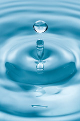 Fototapeta na wymiar blue water drop