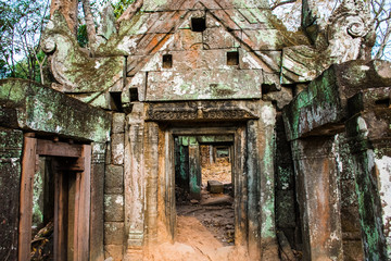 Old ruins of ancient complex Koh Ker, Cambodia