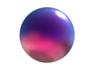 Purple Sphere 3d Illustration Realistic Isolated