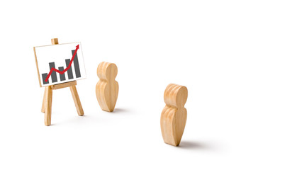 The man shows the presentation to the employee. Meeting or report for the past period. Analytics...