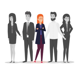 group of business people avatars characters