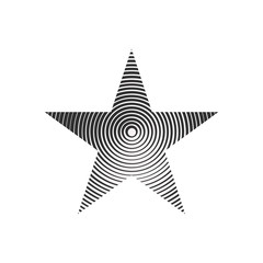 Five point star. Vector illustration